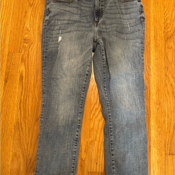 Stylish Gray Women's Straight Leg Jeans - Picture 1 of 2